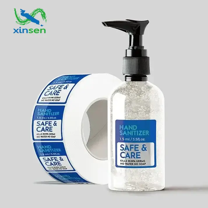 Водонепроницаемые этикетки для дезинфицирующего средства для рук
