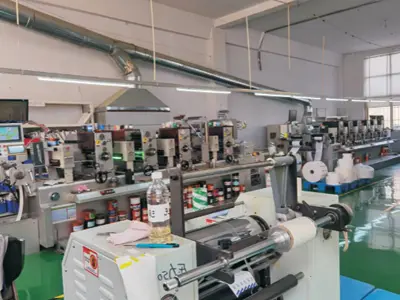 Self adhesive label manufacturing factory workshop